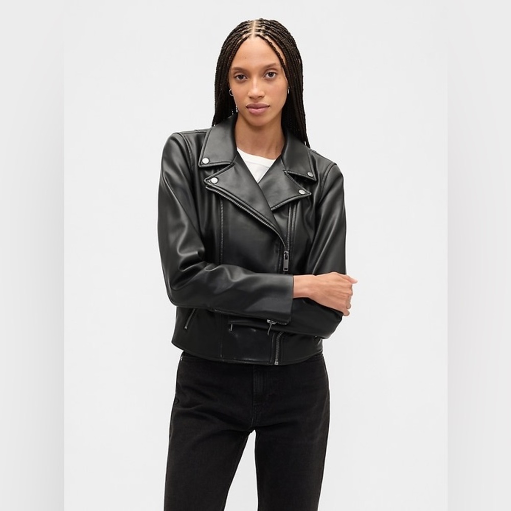 GAP Faux Leather Moto Jacket